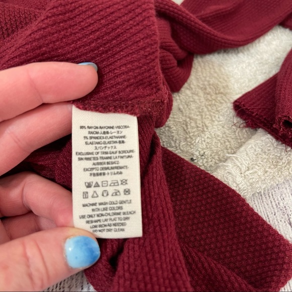 Free People Boho Crochet Cut Out Thermal - Picture 9 of 9